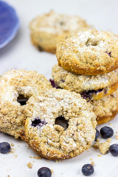 Blueberry Crumb Donuts