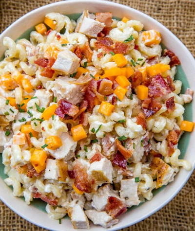 Chicken Bacon Ranch Pasta Salad