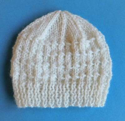 Building Blocks Knit Baby Hat Pattern