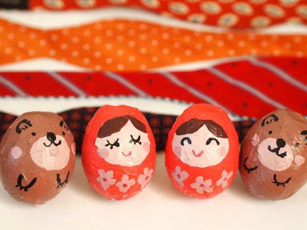 Elegant Eggshell Matryoshka Dolls