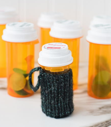 Easy Knit Pill Bottle Cozy Pattern