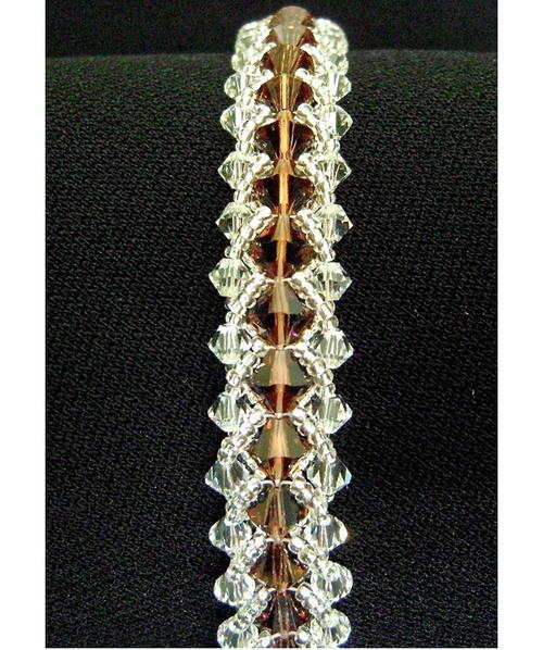 Woven Chocolate Crystal Bracelet