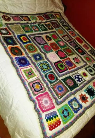 Small Pieces, Big Picture Afghan Pattern