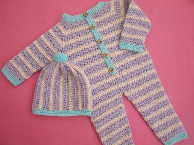 Crochet Baby Romper/Dungarees Tutorial