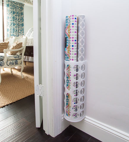 DIY Vertical Wrapping Paper Storage Idea - Ikea Hack!