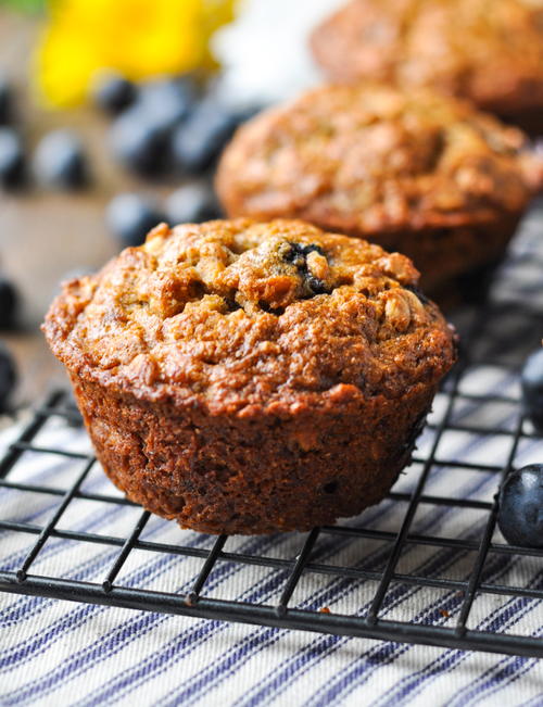 Whole Wheat Banana Blueberry Muffin