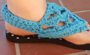 Crochet Gladiator Style Flip Flops 
