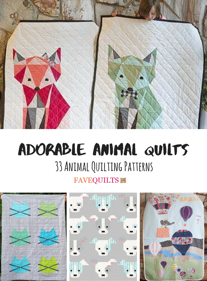 Adorable Animal Quilts: 33 Animal Quilting Patterns | FaveQuilts.com adorable-animal-quilts-33-animal-quilting-patterns-favequilts-com