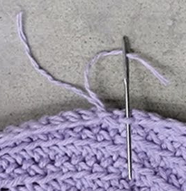 Crochet in the Round Weaving in Ends Tutorial