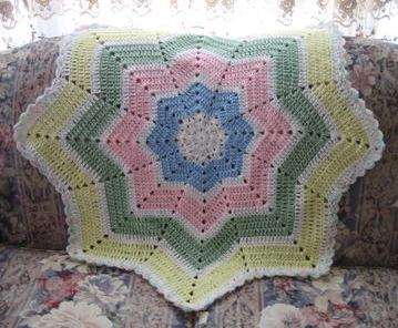 Shooting Star Crochet Baby Blanket Pattern