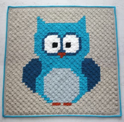 Owls Wisdom Crochet Baby Blanket Pattern