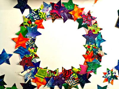 Colorful Star Wreath