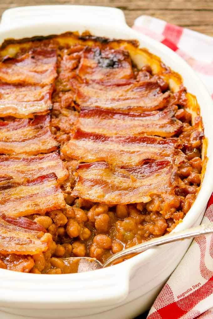 Southern Bacon Baked Beans | FaveSouthernRecipes.com