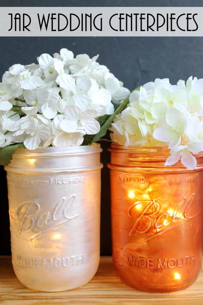 Mason Jar Wedding Centerpieces