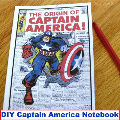 DIY Captain America Notebook