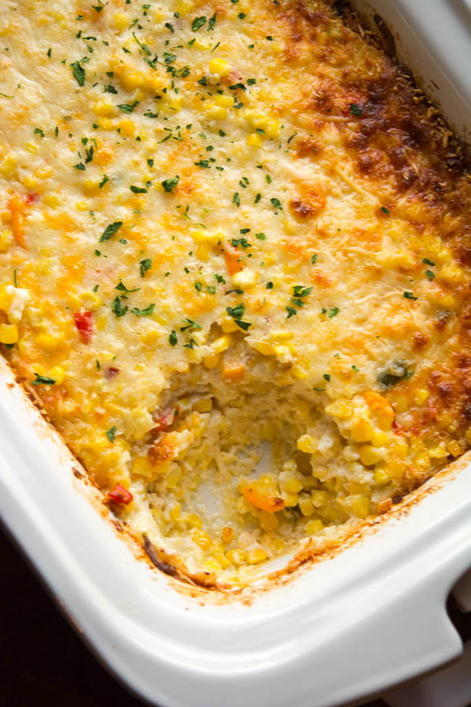 Cheesy Slow Cooker Corn Casserole Recipe