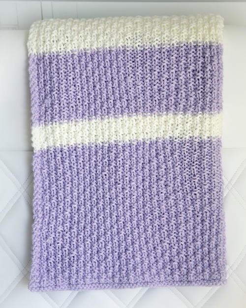 Lavender Cream Baby Blanket