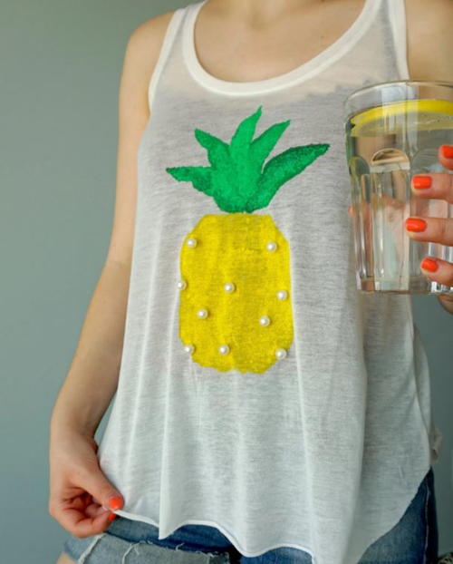 Trendy Pineapple DIY Shirt Design