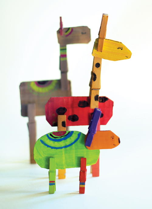 Adorable Clothespin and Cardboard Animals