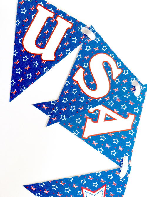 Happy Birthday USA Pennant Banner
