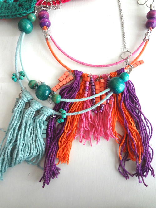 Bra Wires into Boho Necklaces