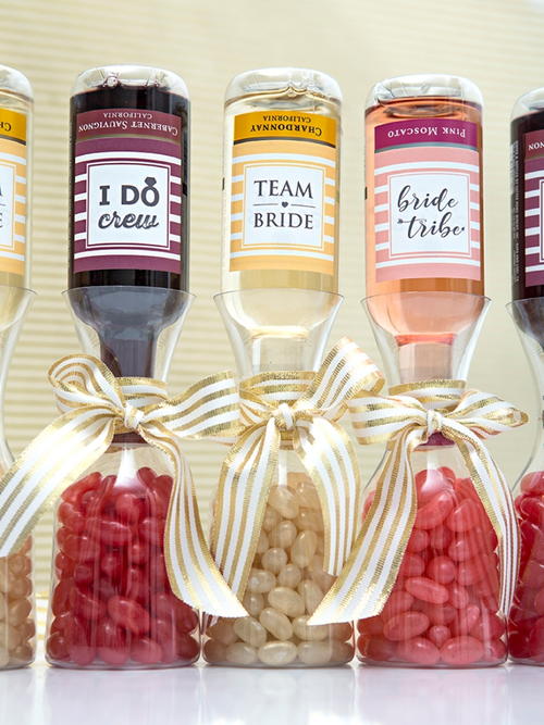 Cute Wine and Candy Bridesmaid Gift