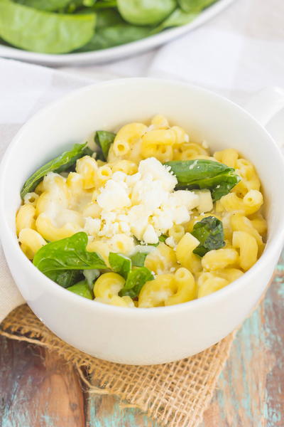 Spinach and Feta Macaroni and Cheese