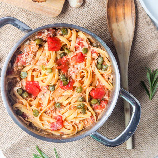 Tomato Chicken Pasta | FaveGlutenFreeRecipes.com