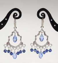 Filigree Wrapped Crystal Earrings | AllFreeJewelryMaking.com