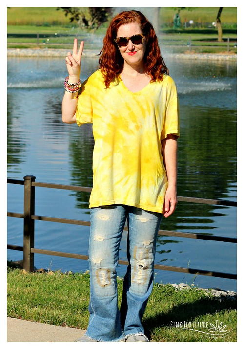 dye shirt with turmeric