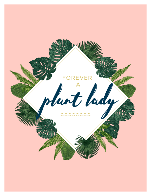 plant-lady-tropical-wall-art-printable-favecrafts-com for Free Printable Plant Wall Art Plant Lady
