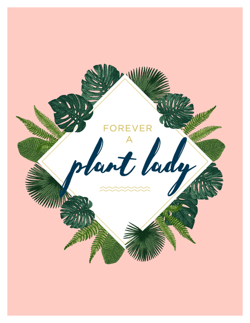 Plant Lady Tropical Wall Art Printable