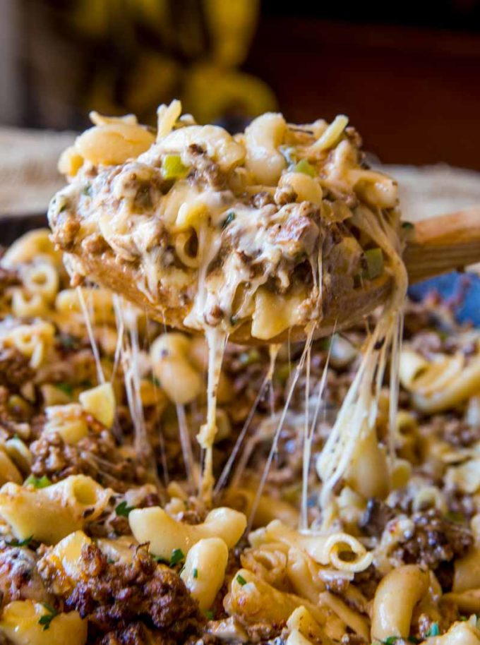 Easy Philly Cheesesteak Hamburger Helper | FaveSouthernRecipes.com