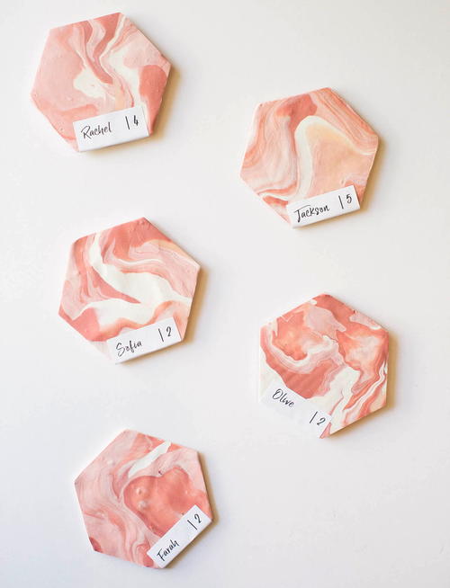 Classy Marble Coaster Escort Cards