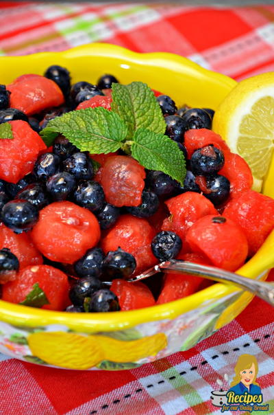 Easy Simple Summer Blueberry Watermelon Salad