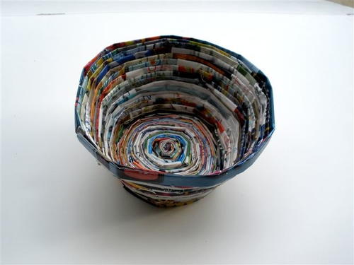 Earth-Friendly Recycled Materials Bowl | AllFreePaperCrafts.com