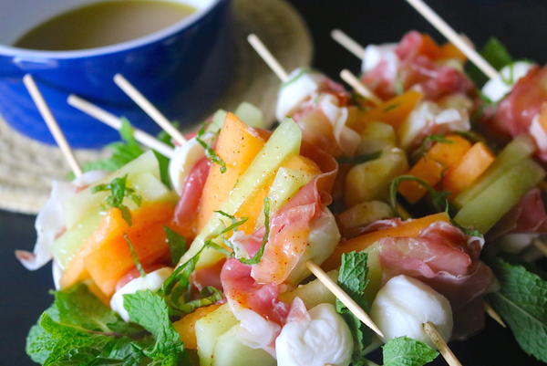 Sweet & Savory Summer Melon Skewers