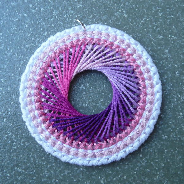 Spirograph Necklace Plastic Canvas Tutorial