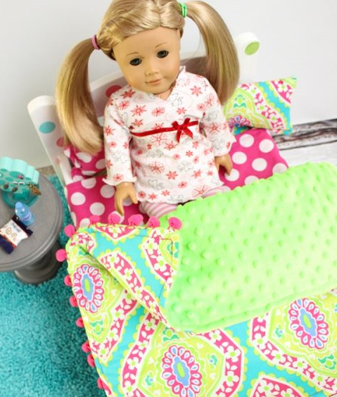 Size of doll hot sale blanket