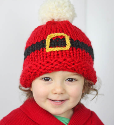 Santa’s Belt Baby Hat Pattern