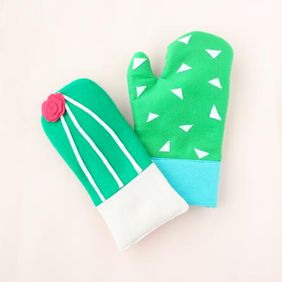 Cute Cactus DIY Oven Mitts