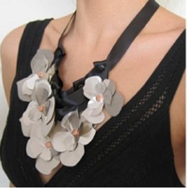 Faux Metal Bib Necklace