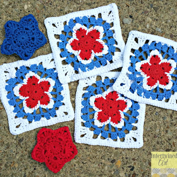 Patriotic Star Granny Square