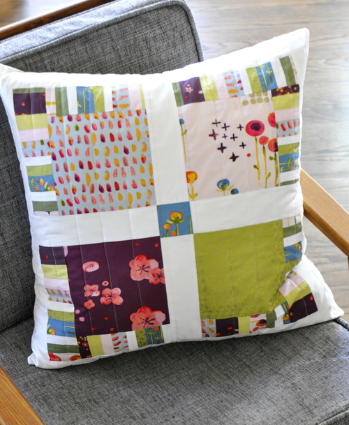 Pretty Patterned Pinwheel Pillow