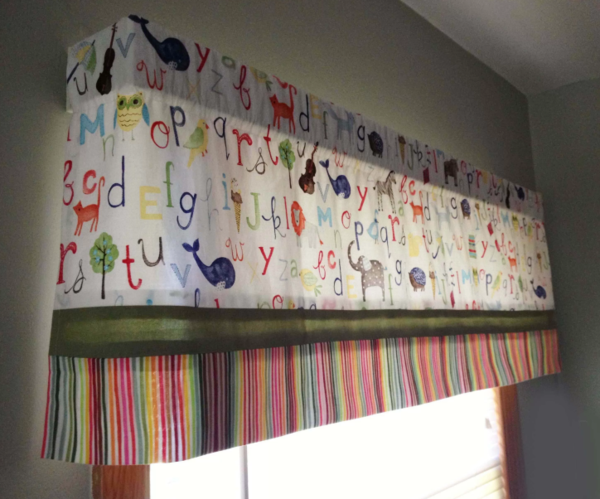 Upcycled Crib Sheets DIY Curtains