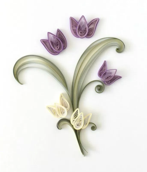 Delicately Quilled Paper Tulip