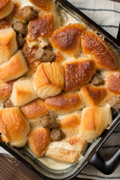 Grandma's Biscuits and Gravy Casserole