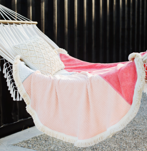 Geometric DIY Round Beach Towel