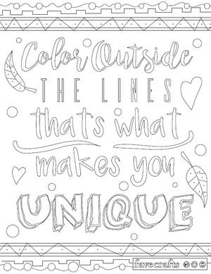Color Outside The Lines Adult Coloring Page Favecrafts Com