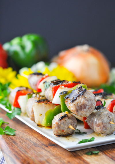 5-Ingredient Grilled Italian Sausage Kabobs